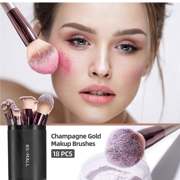 18pc Makeup Brush set & storage case - Picture 4 of 7